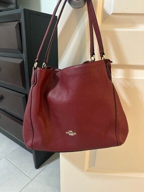 Coach Burgundy leather purse